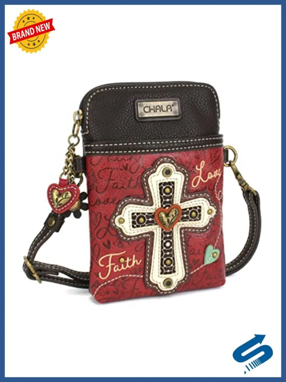 PU Leather Crossbody Phone Purse with Adjustable Strap Women